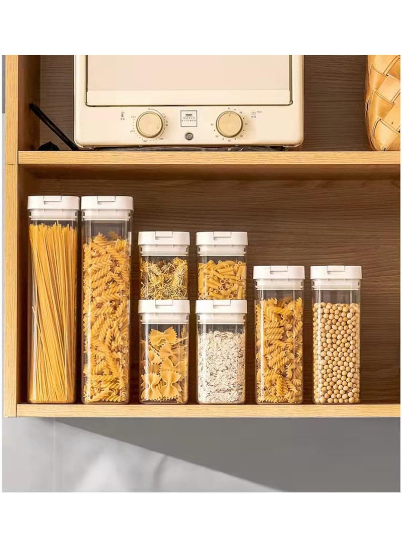 TAPIT Airtight Food Storage Containers Set with Lock Lids Pantry Organization Plastic Storage Jar Storage Tank for Cereal Coffee Sugar Moisture Proof BPA Free & Stackable Design (6PCS 800ml) - Image 5